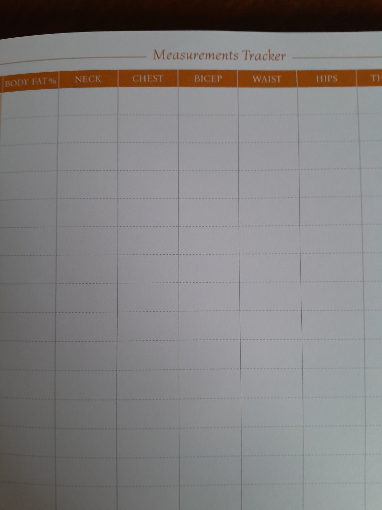 Fitness and food journal