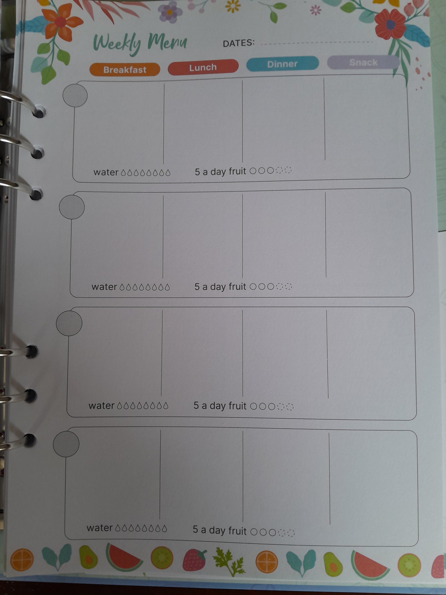 Weekly meal planner