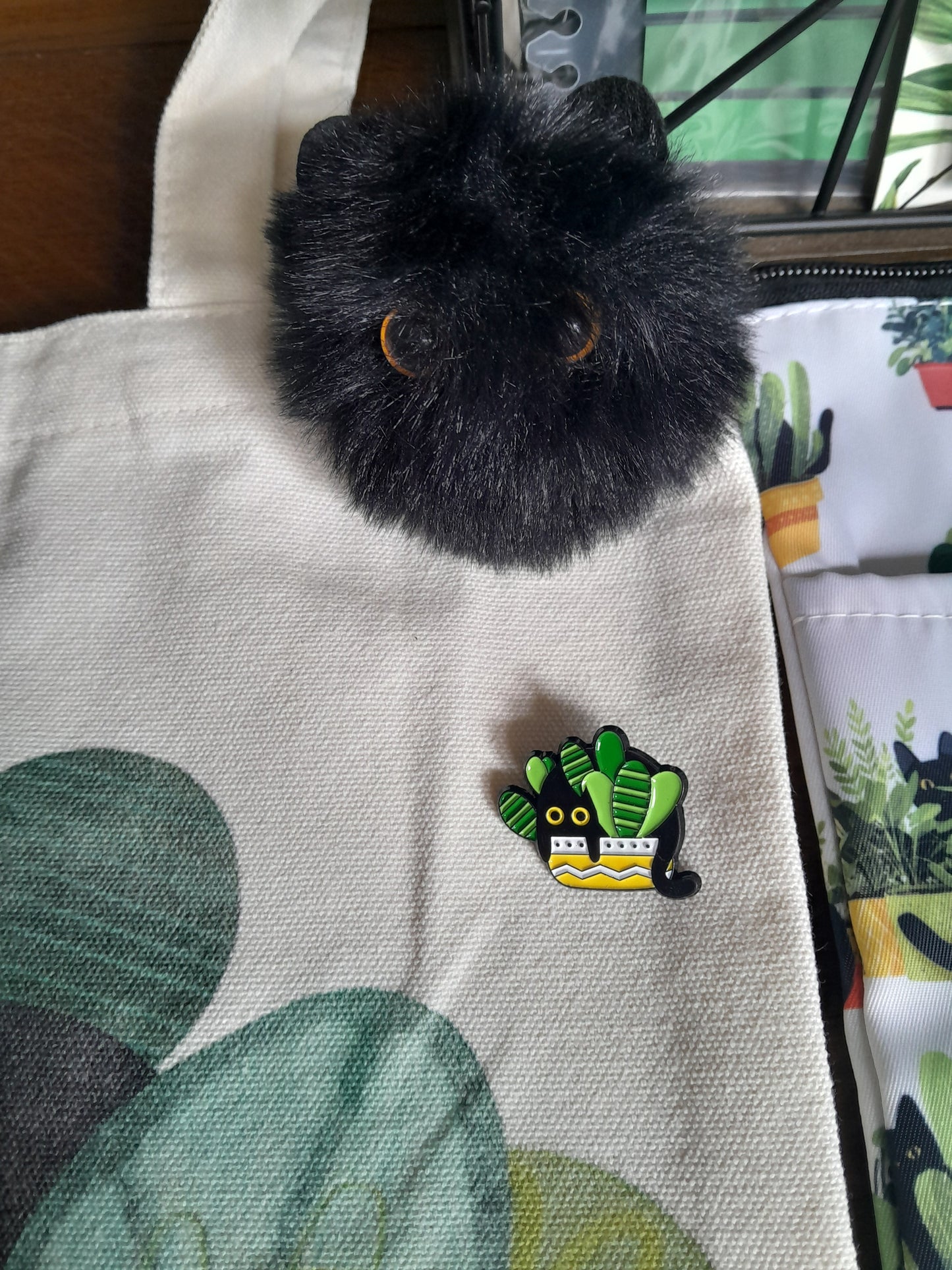 Cat in house plants